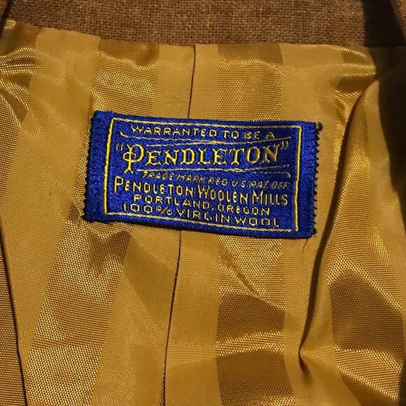 Pendleton Vintage 1970s‎ 100% Wool Brown Cognac Blazer Sport Coat Mens Size - Picture 3 of 3